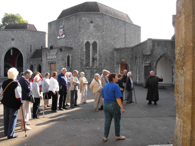 The Friars, Aylesford looking across the piazza